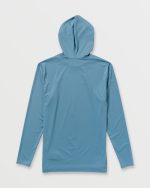 Arch Mesh UPF 50 Long Sleeve Hooded Surf Tee - Baby Blue - Image 7