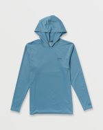 Arch Mesh UPF 50 Long Sleeve Hooded Surf Tee - Baby Blue - Image 6