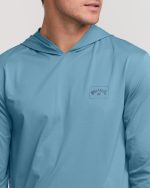 Arch Mesh UPF 50 Long Sleeve Hooded Surf Tee - Baby Blue - Image 2