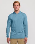 Arch Mesh UPF 50 Long Sleeve Hooded Surf Tee - Baby Blue
