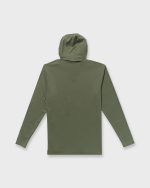 Arch Mesh UPF 50 Long Sleeve Hooded Surf Tee - Dark Military - Image 7