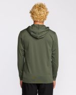 Arch Mesh UPF 50 Long Sleeve Hooded Surf Tee - Dark Military - Image 2