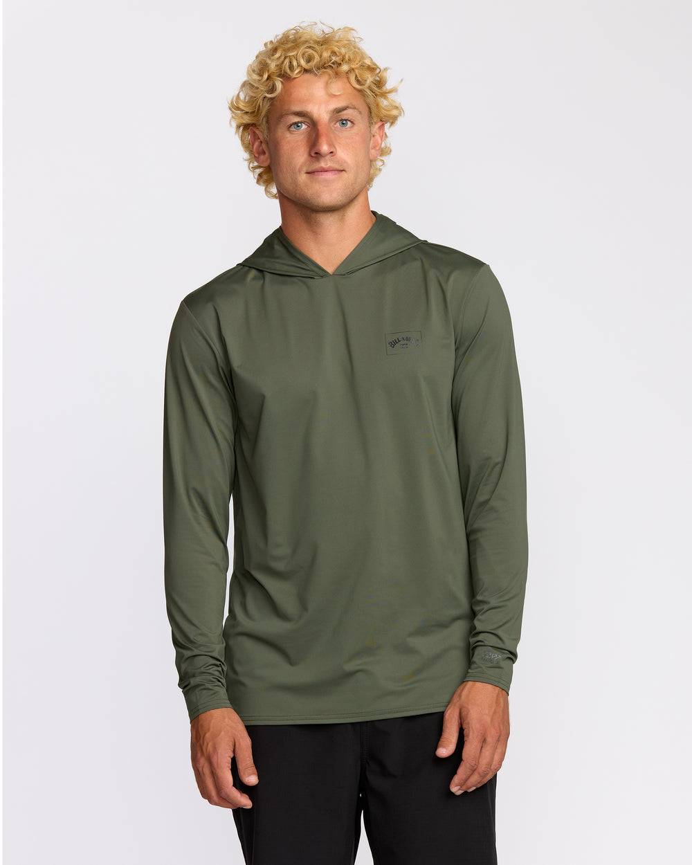24A031502_DMI_OM-F.jpg Arch Mesh UPF 50 Long Sleeve Hooded Surf Tee - Dark Military - Image 1