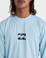 All Day Wave Loose Fit UPF 50 Long Sleeve Surf Tee - Crown Blue - Image 2