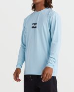 All Day Wave Loose Fit UPF 50 Long Sleeve Surf Tee - Crown Blue - Image 3