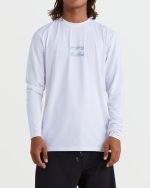 All Day Wave Loose Fit UPF 50 Long Sleeve Surf Tee - White