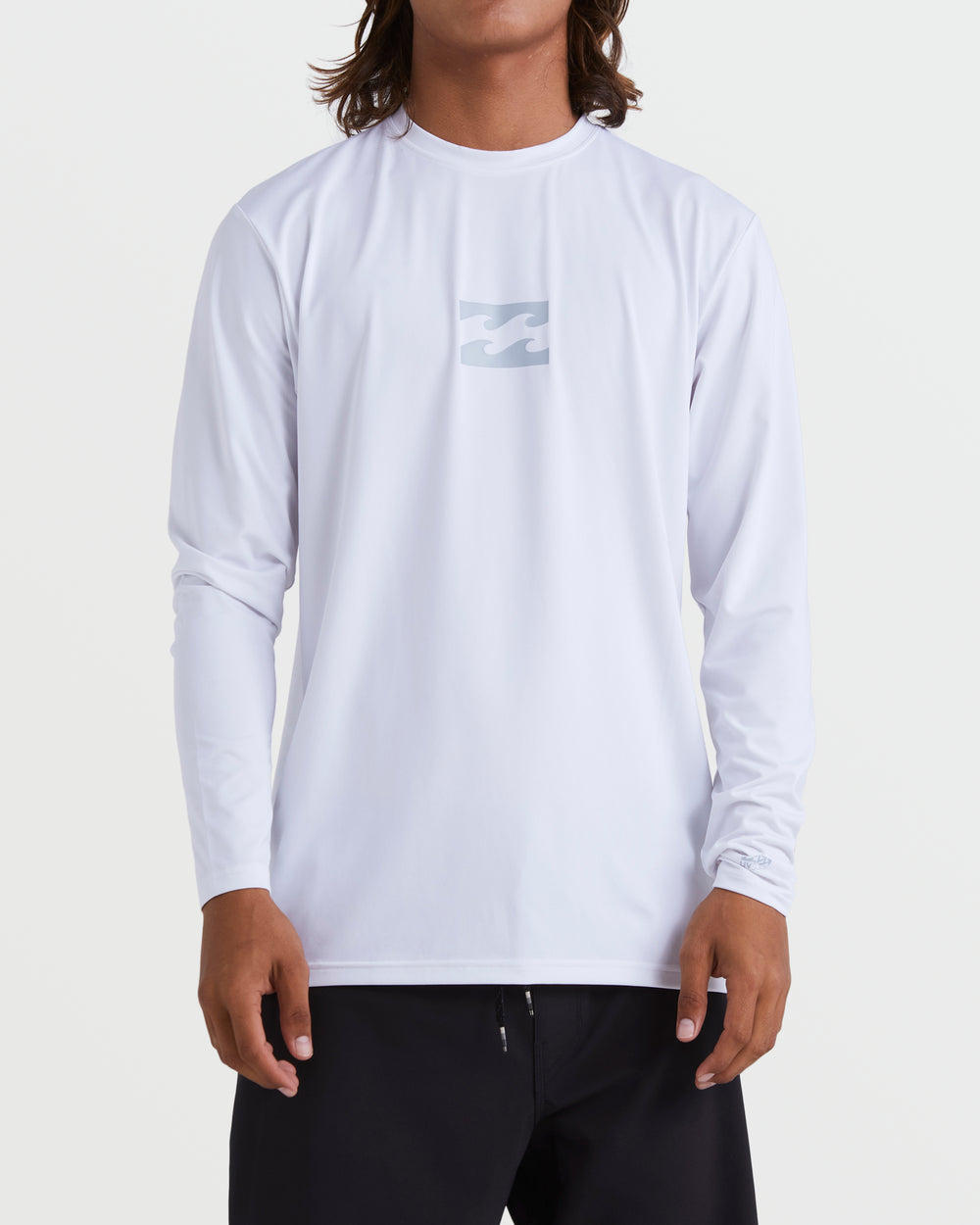 24A031504_WHT_OM-F.jpg All Day Wave Loose Fit UPF 50 Long Sleeve Surf Tee - White - Image 1