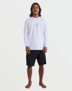 All Day Wave Loose Fit UPF 50 Long Sleeve Surf Tee - White - Image 4