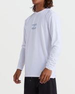 All Day Wave Loose Fit UPF 50 Long Sleeve Surf Tee - White - Image 3