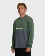 Deep Fake Crew Long Sleeve Knit Top - Hunter Green - Image 3
