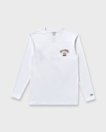Arch Fade Loose Fit UPF 50 Long Sleeve Surf T-Shirt - White - Image 7