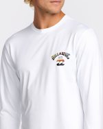 Arch Fade Loose Fit UPF 50 Long Sleeve Surf T-Shirt - White - Image 5