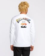 Arch Fade Loose Fit UPF 50 Long Sleeve Surf T-Shirt - White - Image 2
