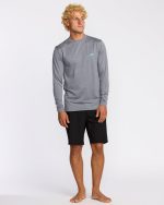Diamond Vision Loose Fit UPF 50 Long Sleeve Surf T-Shirt - Mrgray Hth - Image 4
