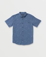 All Day Jacquard Short Sleeve Shirt - Deep Blue - Image 6