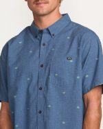All Day Jacquard Short Sleeve Shirt - Deep Blue - Image 2