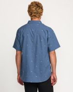 All Day Jacquard Short Sleeve Shirt - Deep Blue - Image 5