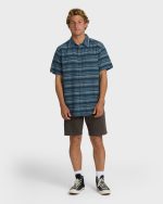 All Day Stripe Short Sleeve Shirt - Dark Denim - Image 4