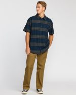 All Day Stripe Short Sleeve Shirt - Midnight - Image 3