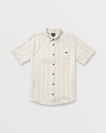 All Day Stripe Short Sleeve Shirt - Off White - Image 6
