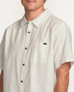 All Day Stripe Short Sleeve Shirt - Off White - Image 2