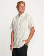All Day Stripe Short Sleeve Shirt - Off White - Image 4
