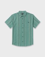 All Day Stripe Short Sleeve Shirt - Sage Green - Image 6