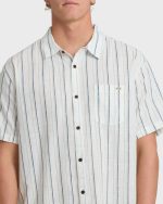 All Day Stripe Short Sleeve Shirt - Cream - Image 5