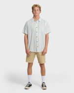All Day Stripe Short Sleeve Shirt - Cream - Image 4