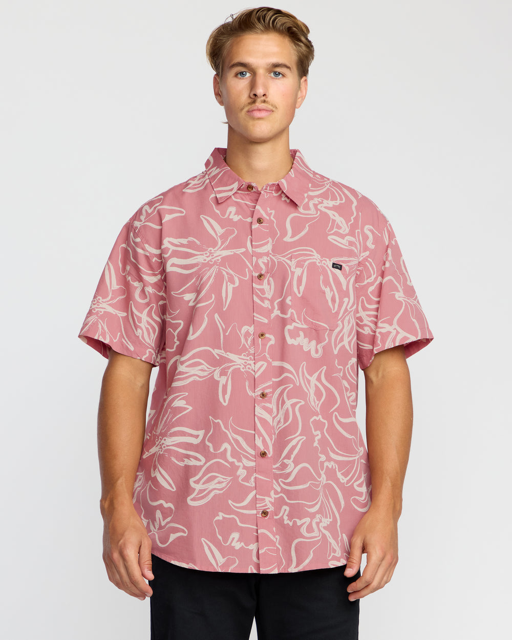 24A041505_FAR_OM-F.jpg Sundays Short Sleeve Shirt - Faded Rose - Image 1