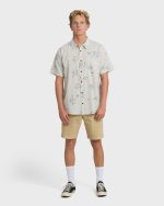 Sundays Mini Short Sleeve Woven Shirt - Stone - Image 4