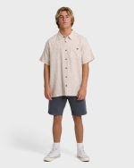 Sundays Jacquard Short Sleeve Woven Shirt - Ash - Image 4