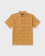 Sundays Jacquard Short Sleeve Woven Shirt - Golden Haze - Image 7