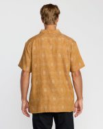 Sundays Jacquard Short Sleeve Woven Shirt - Golden Haze - Image 3