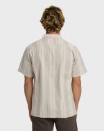 Sundays Jacquard Short Sleeve Woven Shirt - Oatmeal - Image 2