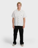 Bad Dog Short Sleeve Woven Shirt - Off White - Image 4