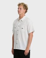 Bad Dog Short Sleeve Woven Shirt - Off White - Image 3