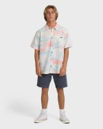 Sundays Lounge Short Sleeve Woven Shirt - Off White - Image 4