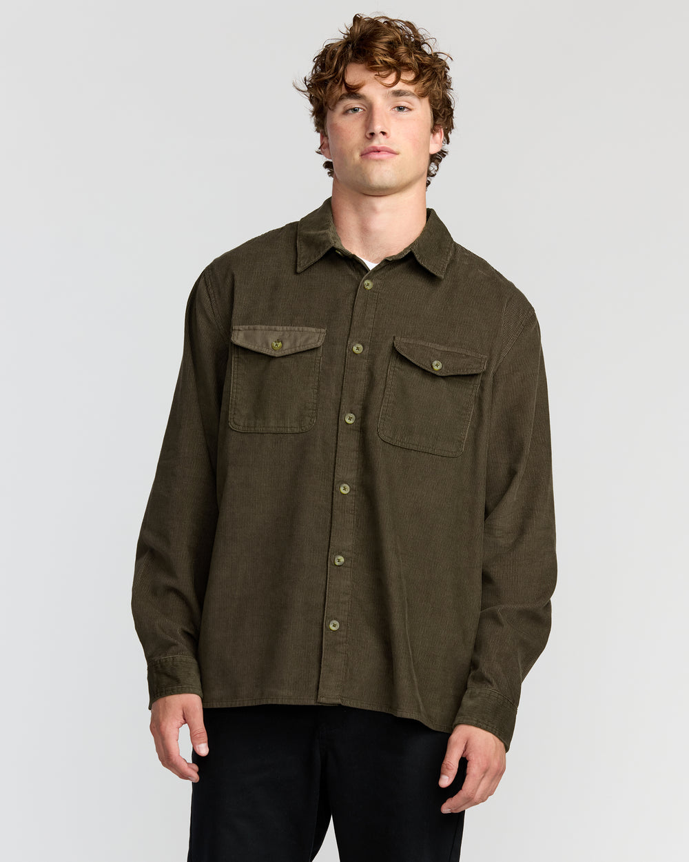 24A053504_CHO_OM-F.jpg Austin Garage Long Sleeve Shirt - Chocolate - Image 1