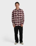 Coastline Long Sleeve Flannel Shirt - Plum - Image 3