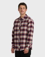 Coastline Long Sleeve Flannel Shirt - Plum - Image 4