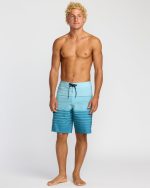All Day Stripe Pro Performance 20" Boardshorts - Dusty Blue - Image 5