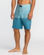 All Day Stripe Pro Performance 20" Boardshorts - Dusty Blue - Image 4