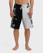 Inverted Pro 22" Boardshorts - Black/White - Image 3