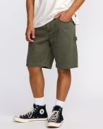 Bad Dog 21" Workwear Shorts - Dark Military - Image 4