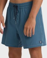Lineup Solid Layback 16" Trunks - Real Teal - Image 5