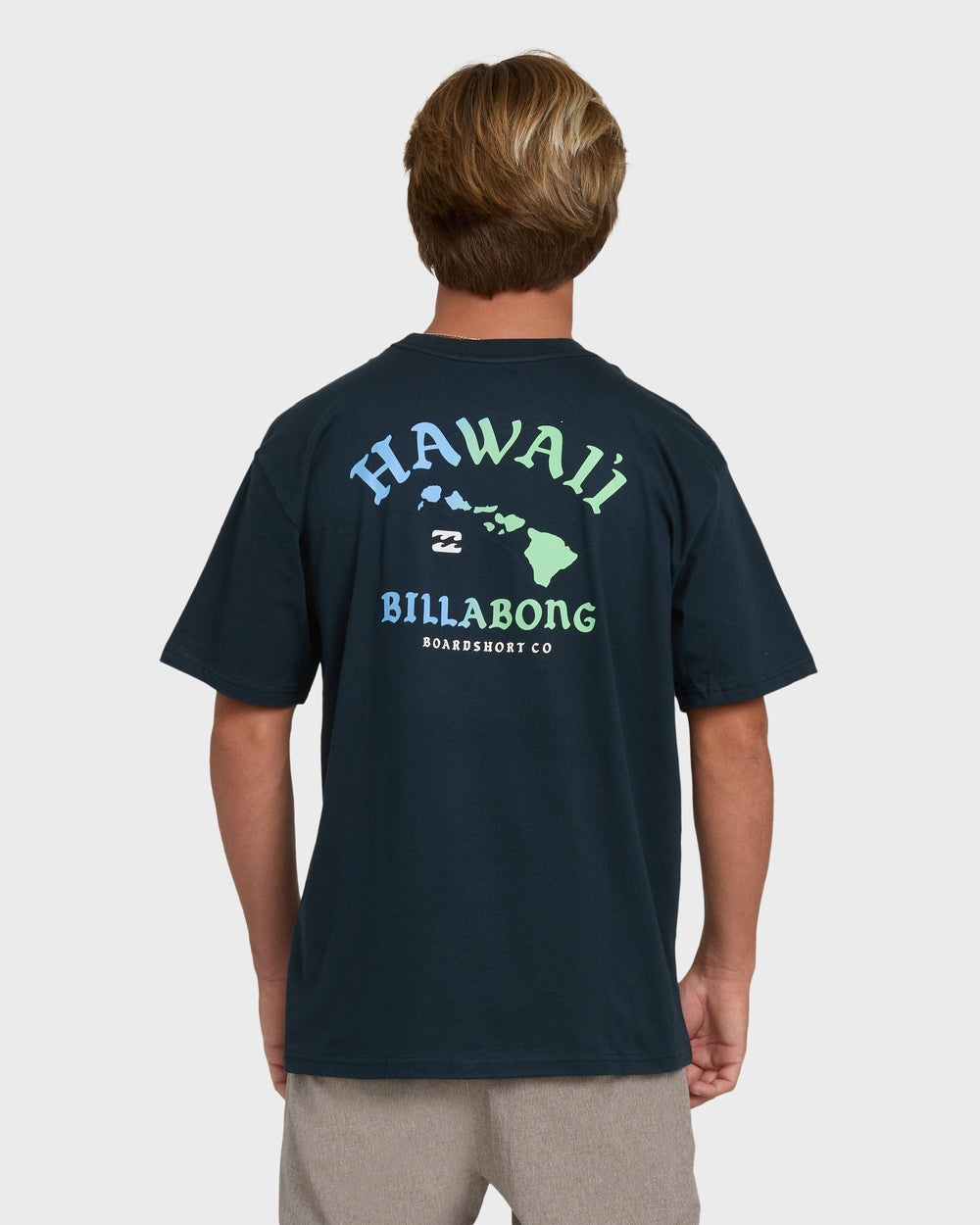 24A351546_NVY_OM-B_8ba73c25-b0ef-445a-b5a6-e7221c886ca0.jpg Island Chain Hawaii Regular Short Sleeve Tee - Navy - Image 1