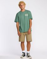 Walled Regular Short Sleeve T-Shirt - Sage Green - Image 4