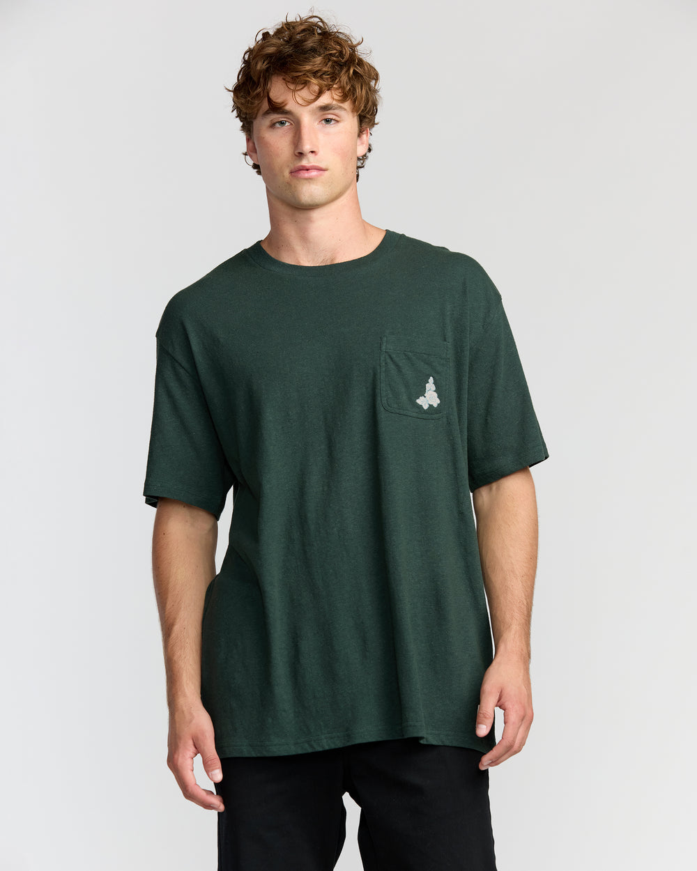 24A353524_TEA_OM-F.jpg Austin Garage Regular Pocket Short Sleeve T-Shirt - Teal - Image 1