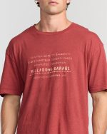 The Label Garage Regular Short Sleeve T-Shirt - Burnt Red - Image 5